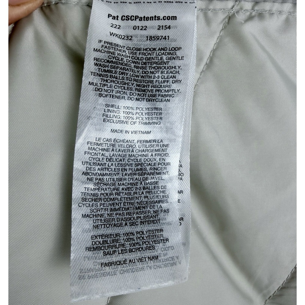 Columbia Omni-Heat Women Sz M Ivory HEAVENLY II Long Vest Quilted Zipper Lined - Picture 11 of 12